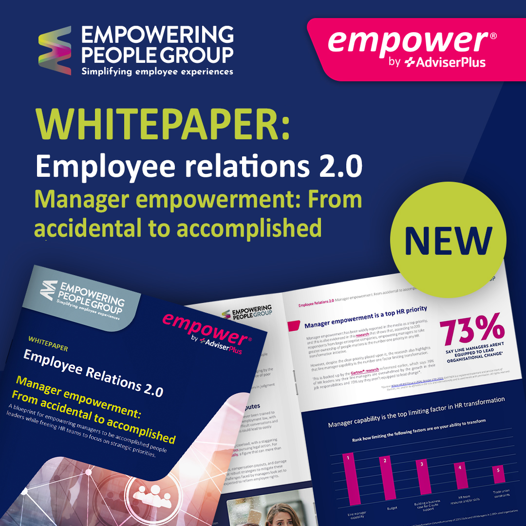 Image of a whitepaper with the text 'Employee relations 2.0' underneath