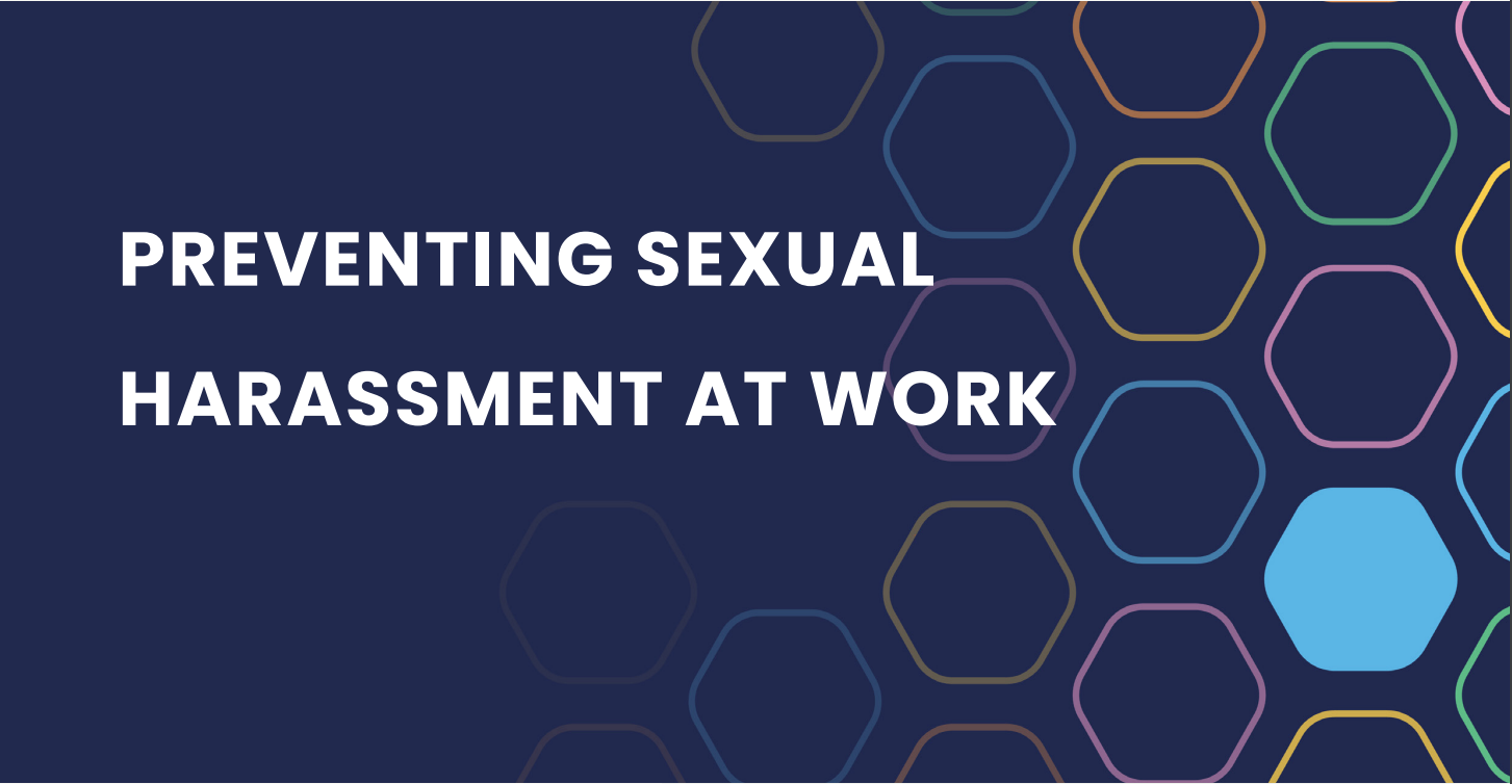 Text: Preventing sexual harassment at work 